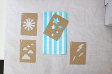 Classic striped bag - pack of 4 - with free weather stencil. Black and White