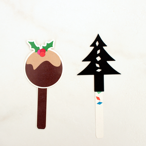 Set of two Christmas Pop-Up Shadow Puppet Bookmarks