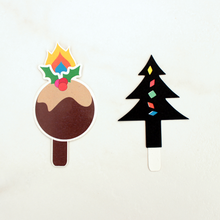 Set of two Christmas Pop-Up Shadow Puppet Bookmarks