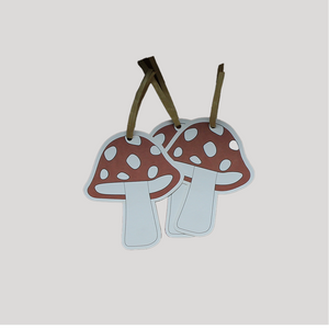 Toadstool Gift Tags on Recycled Card