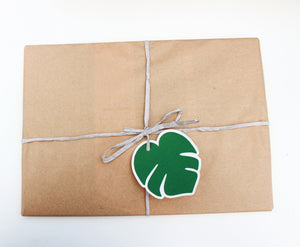 Gift tag, tropical leaf gift tag, eco friendly gift tag ,summer party decor